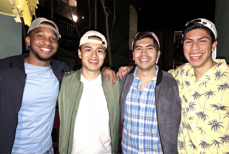 Zuluaga with his first-year hallmates, Jhonathan Nivar, George Villacis and Alexander Pradhan. (Contributed photo)