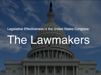 Watching the Lawmakers: Craig Volden Can Tell if Members of Congress are Effective