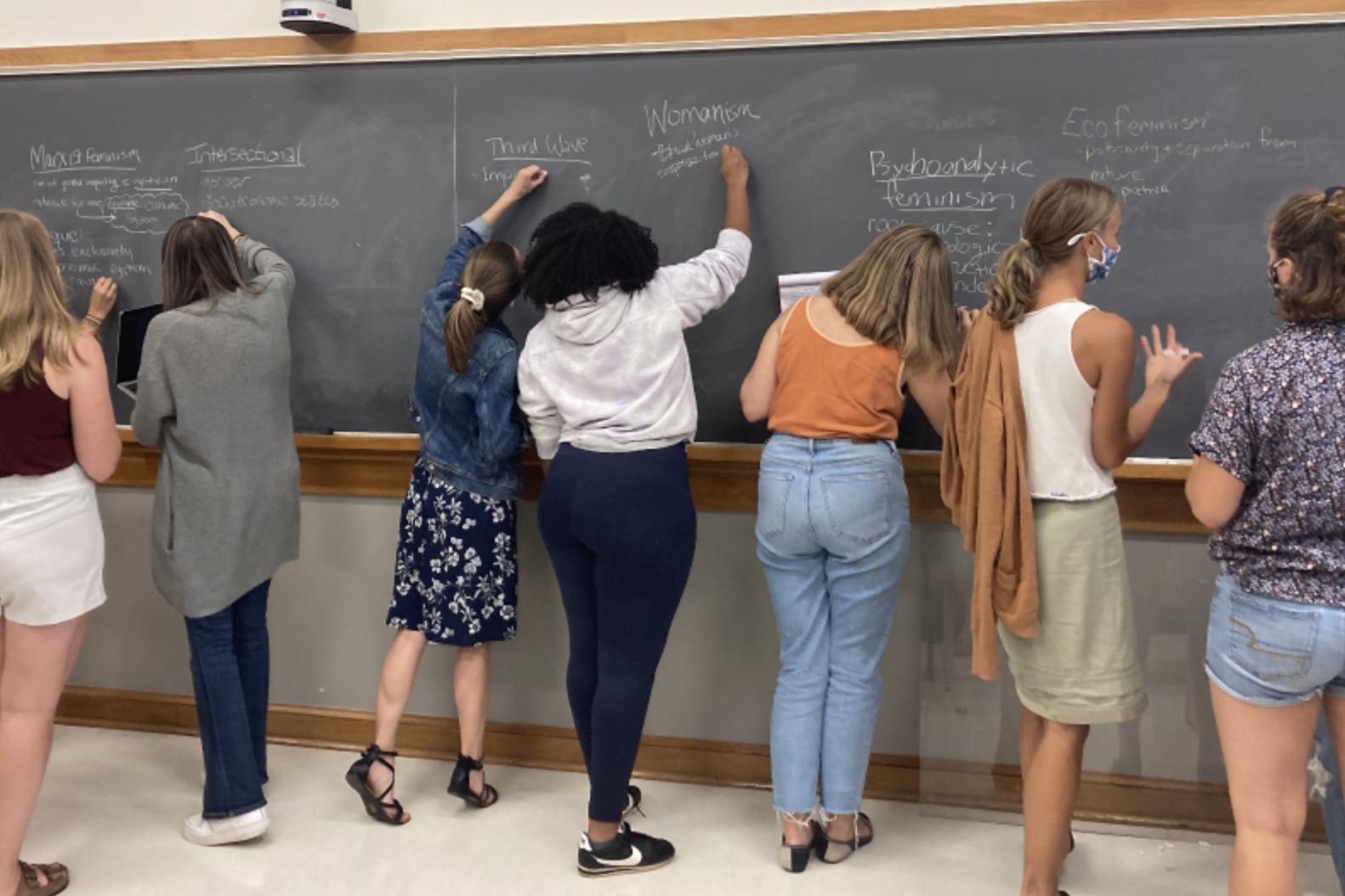 Students in Professor Lucy Bassett's new Feminist Public Policy course. (Contributed photo)