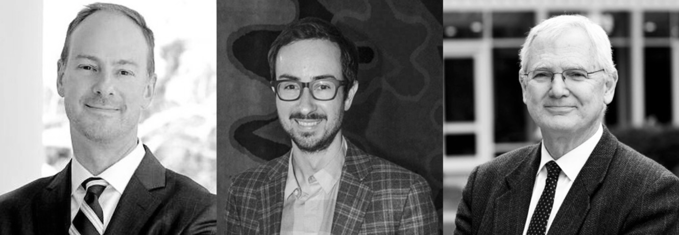 From left, Todd Sechser heads UVA’s Democratic Statecraft Lab; Kyrill Kunakhovich is an assistant professor of history specializing in modern Europe and the Cold War; Russia expert Allen Lynch is a politics professor. (Contributed photos)