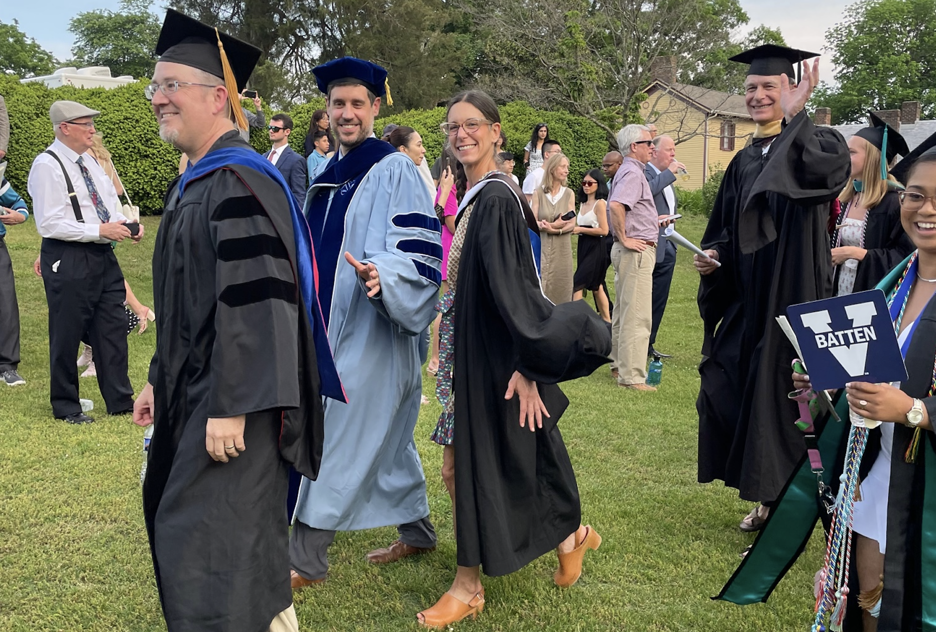 Batten faculty process toward the stage during the Academic Regalia Ceremony. (John Robinson Photography)