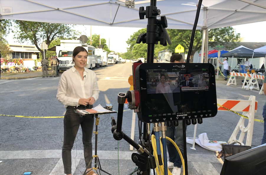 While producers usually labor behind the scenes, Neus’ reporting in Uvalde, Texas, put her in front of the camera to CNN’s national audience. (Contributed photo)