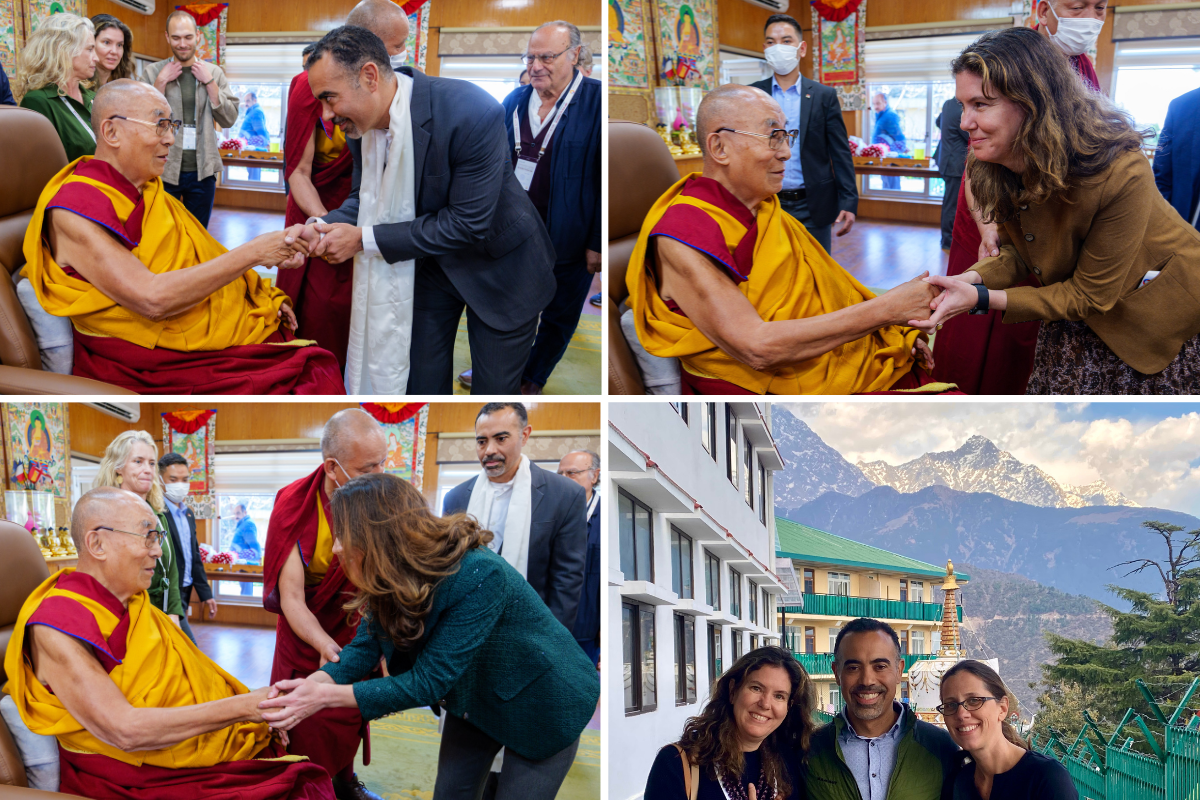 Solomon, Gelsdorf, Scholer greet the Dalai Lama