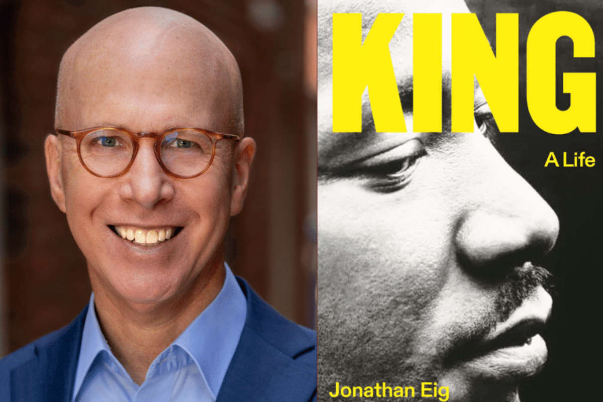 Jonathan Eig and cover of book King A Life