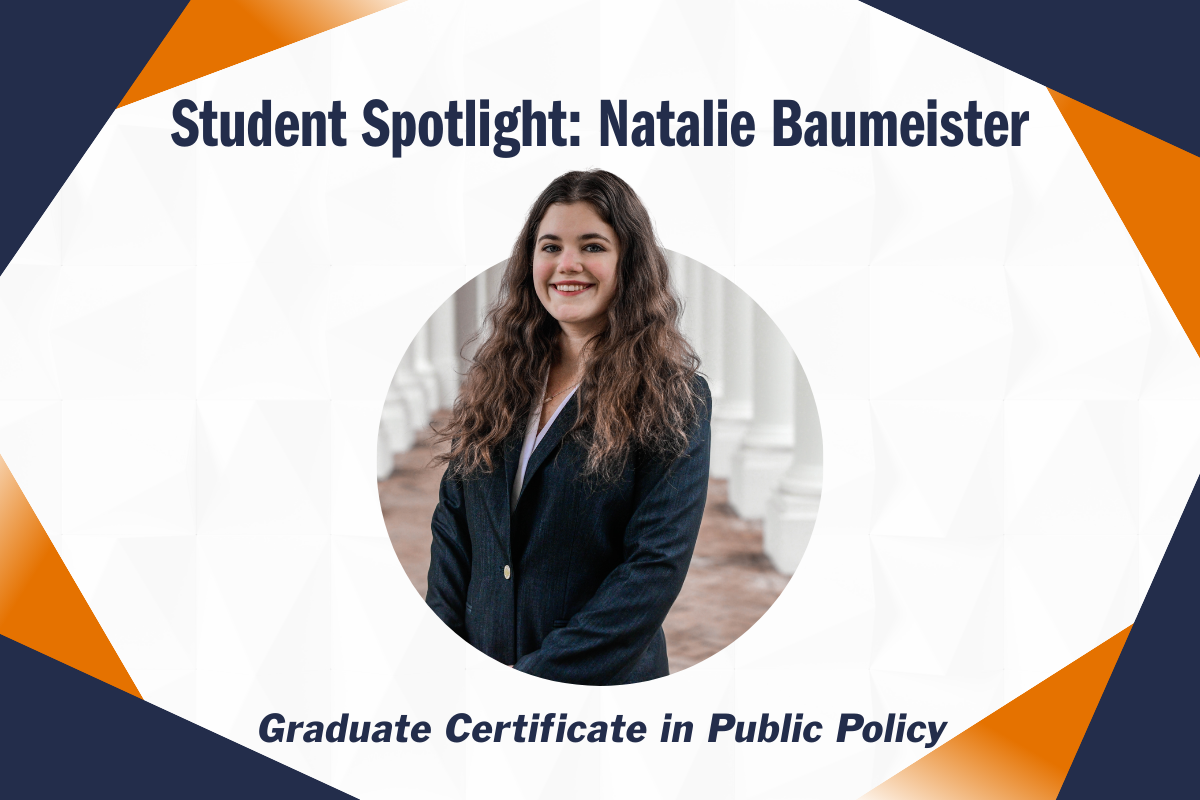 Graduate Certificate in Public Policy Student Spotlight: Natalie Baumeister