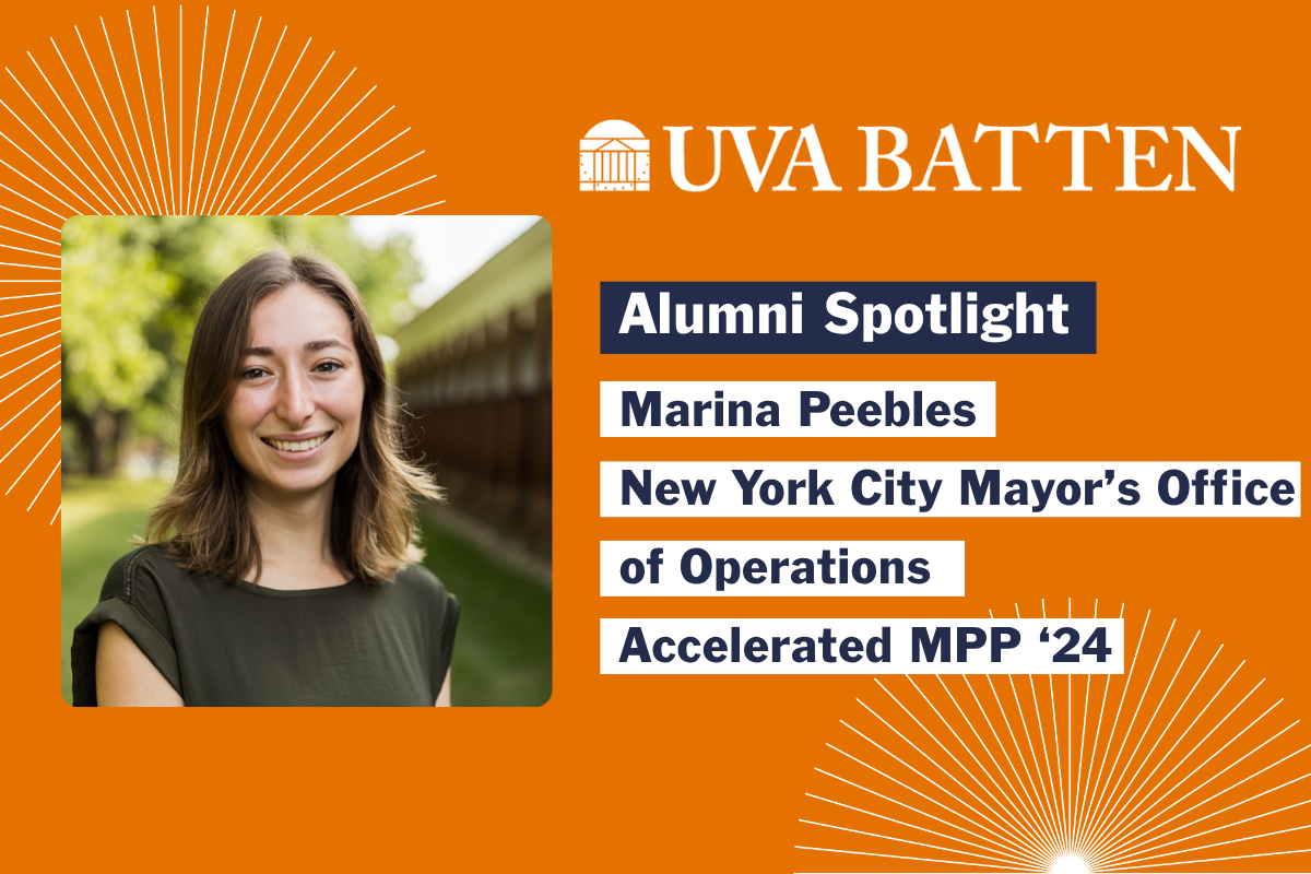 Alum Spotlight: Marina Peebles (Accelerated MPP ’24)