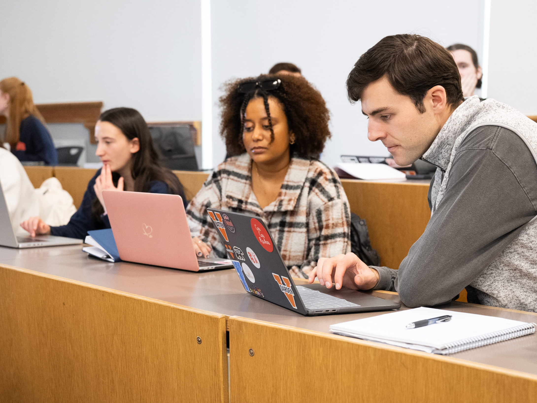 students on computers in classrooms
