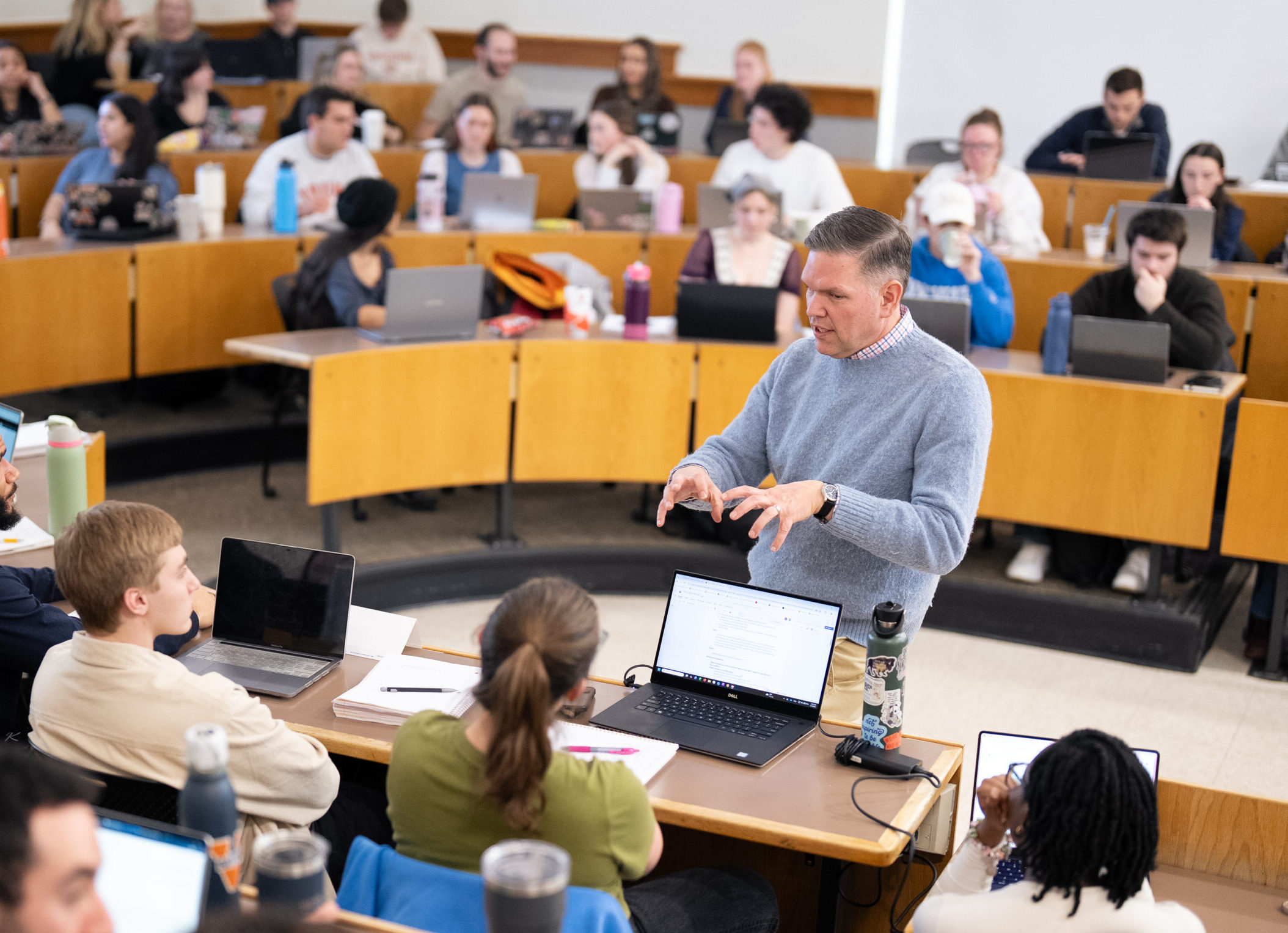 teacher instructing classroom